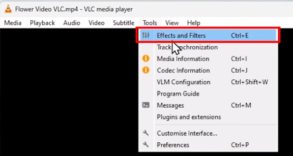 Rotate a video on desktop using VLC Media Player 1