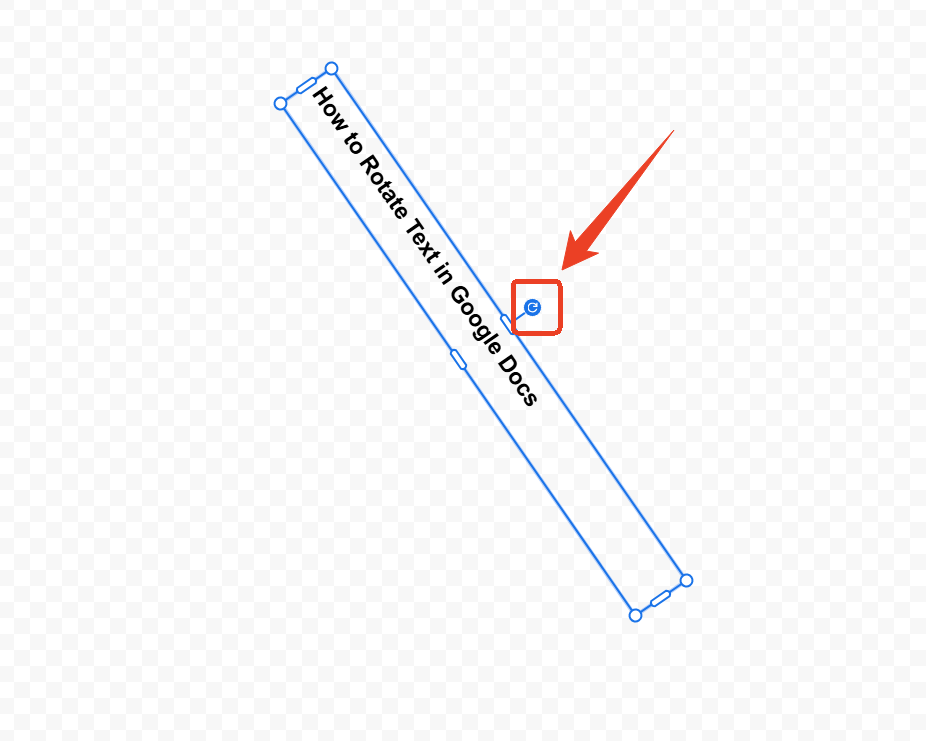 Google Docs rotate text