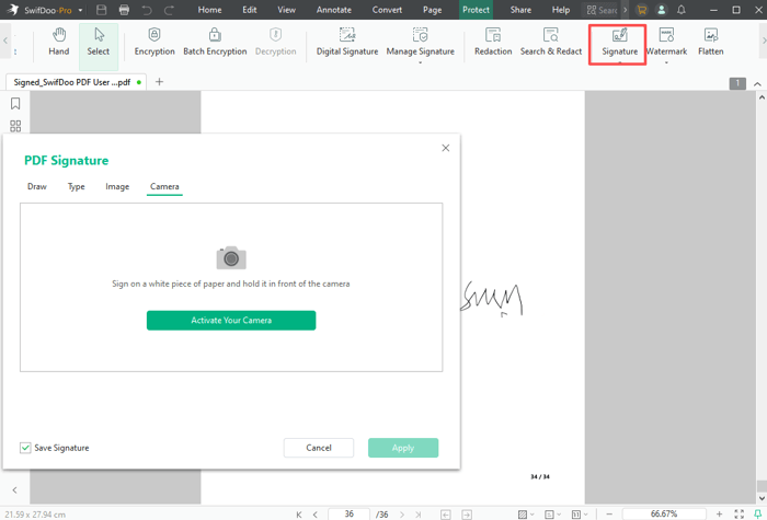 How to Save a Signature in a PDF Using SwifDoo PDF 1