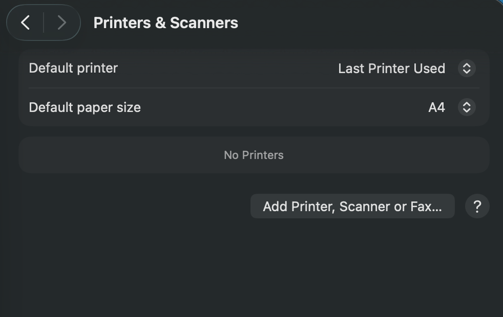 Access Printer & Scanners on Mac
