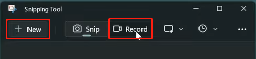 How to screen record on Windows with Snipping Tool step 2