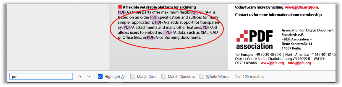 How to search for a word in a PDF in Firefox