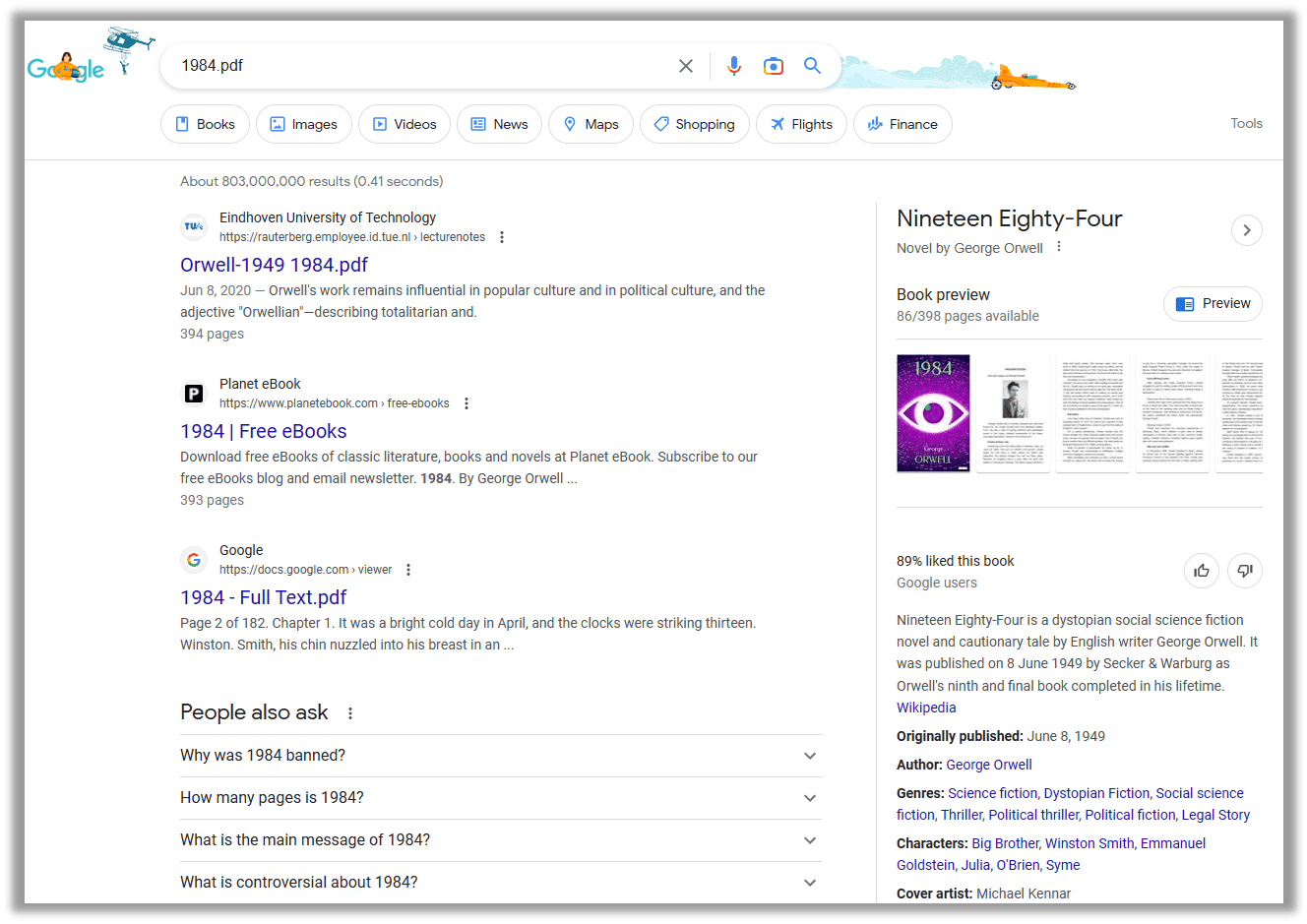 Google search results for a PDF