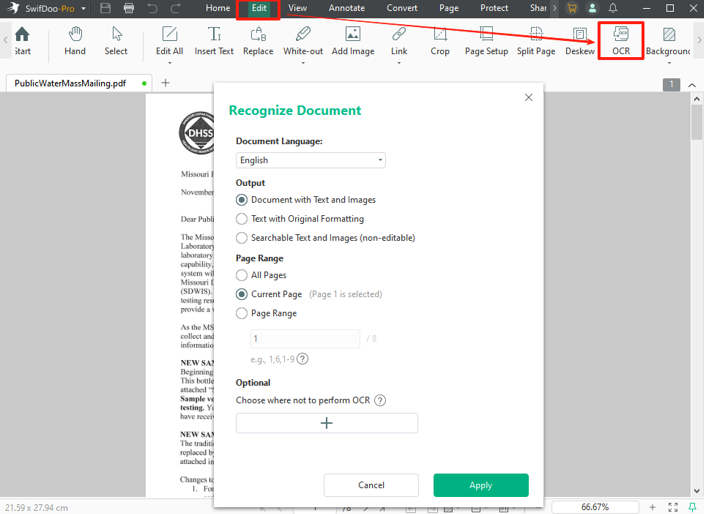 Way 1: How to Select All Text in a PDF with SwifDoo PDF 4