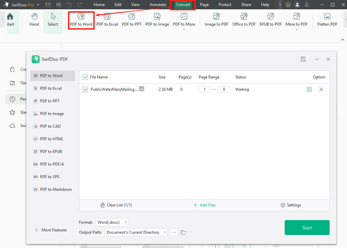 Way 1: How to Select All Text in a PDF with SwifDoo PDF 6