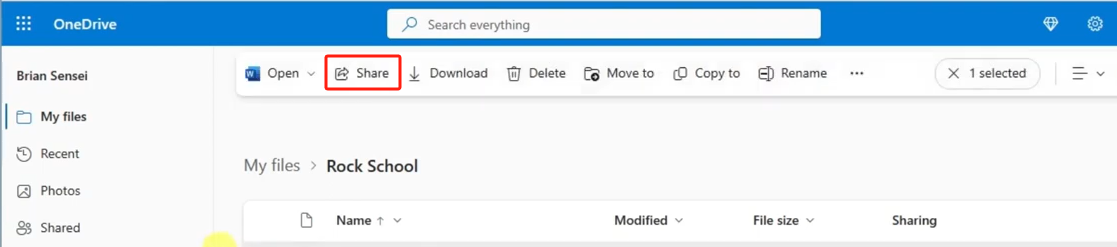 how to send large files via email using Cloud Service OneDrive