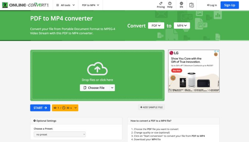 Convert PDF to Video