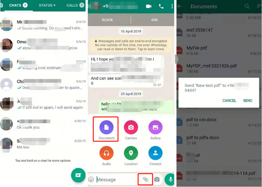 how to send pdf file from gmail to whatsapp