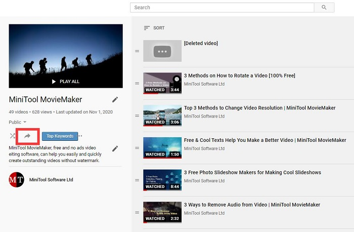 How to Share a YouTube Playlist