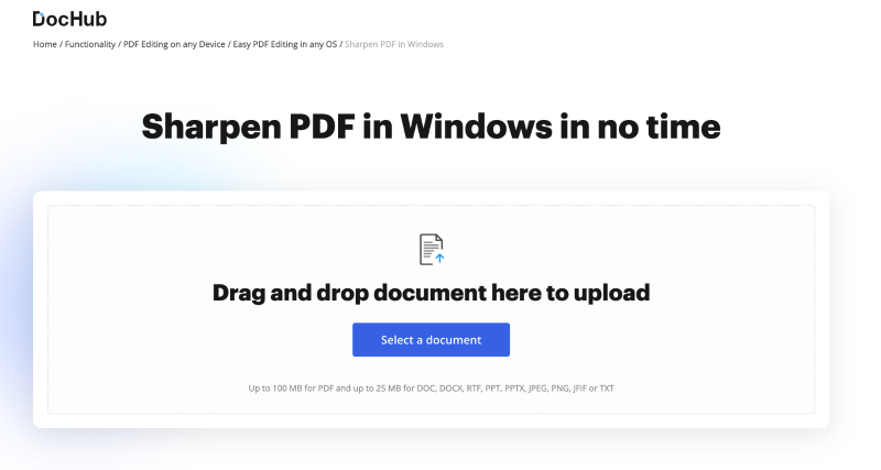 Sharpen PDF Online