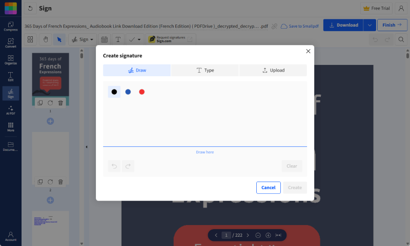 Sign Contract with Smallpdf
