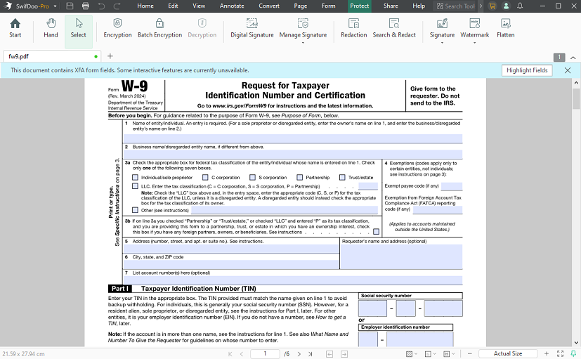 Sign a PDF in SwifDoo PDF