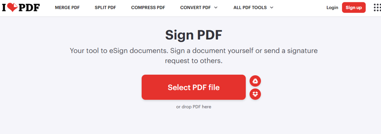 Sign All PDF Pages at Once with iLovePDF 1