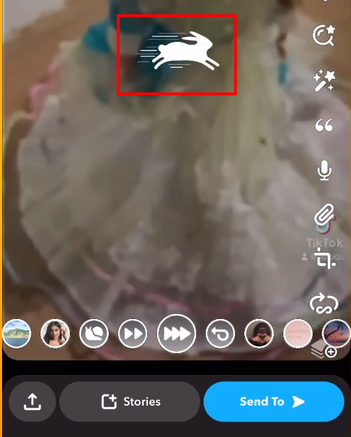 How to speed up a video on Snapchat