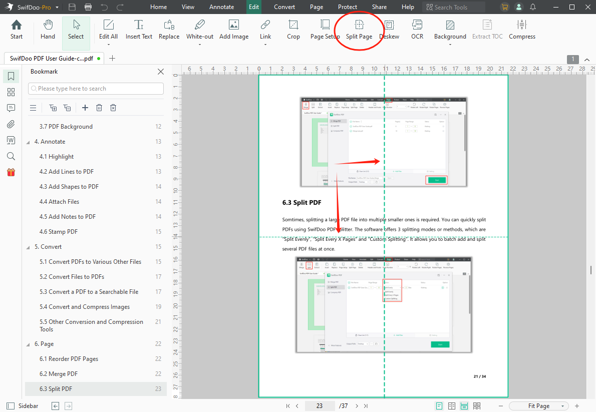 How to Split a Page in PDF