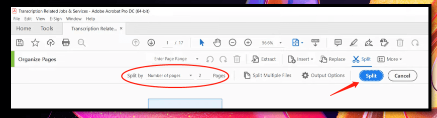 How to split a PDF in Adobe Acrobat 2
