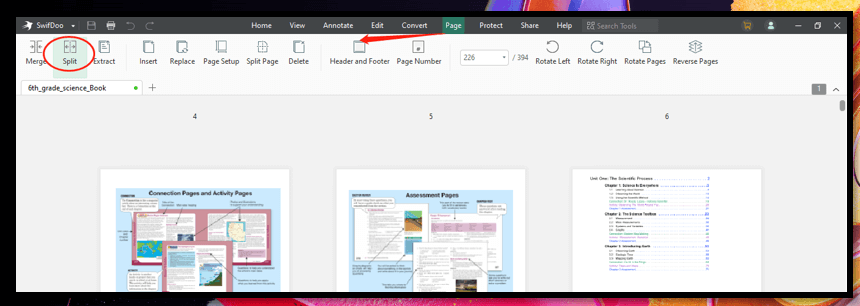 How to split a PDF in Adobe Acrobat alternative 1