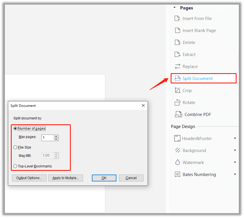 How to Split PDF by Page Ranges