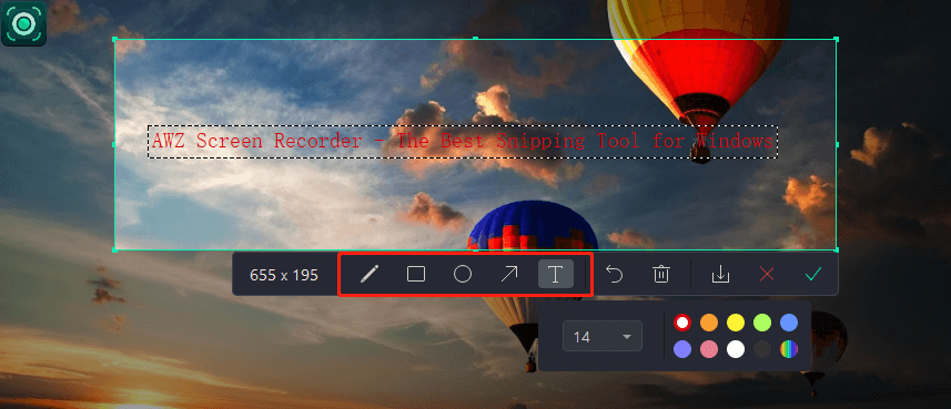 How to take a screenshot on Windows with AWZ Screen Recorder 1
