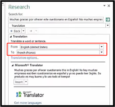 translate English to Hindi in Excel with built-in feature 2