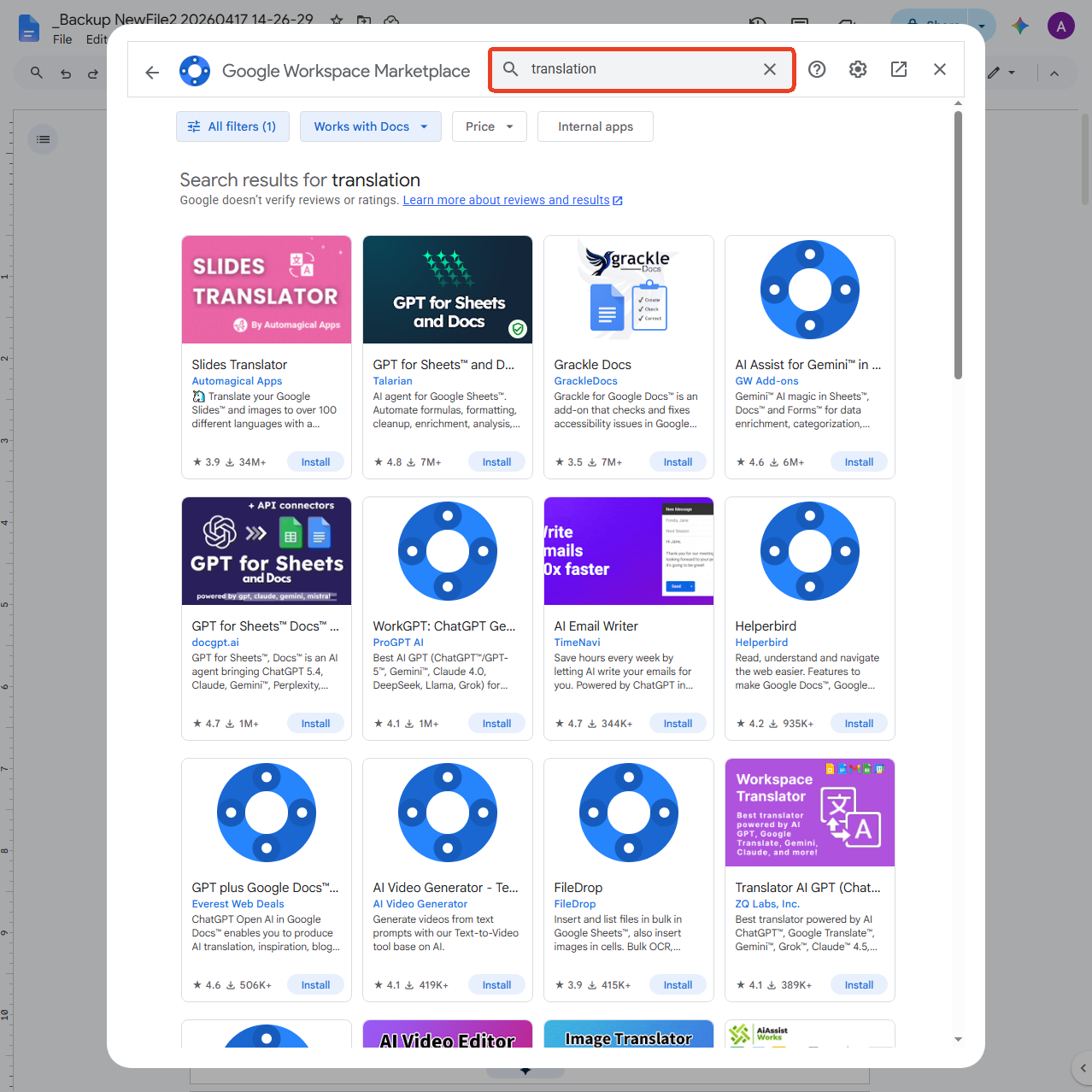 translation add-on install