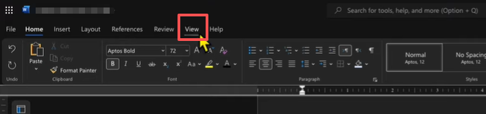 How to Turn Off Dark Mode on Word Online step 2