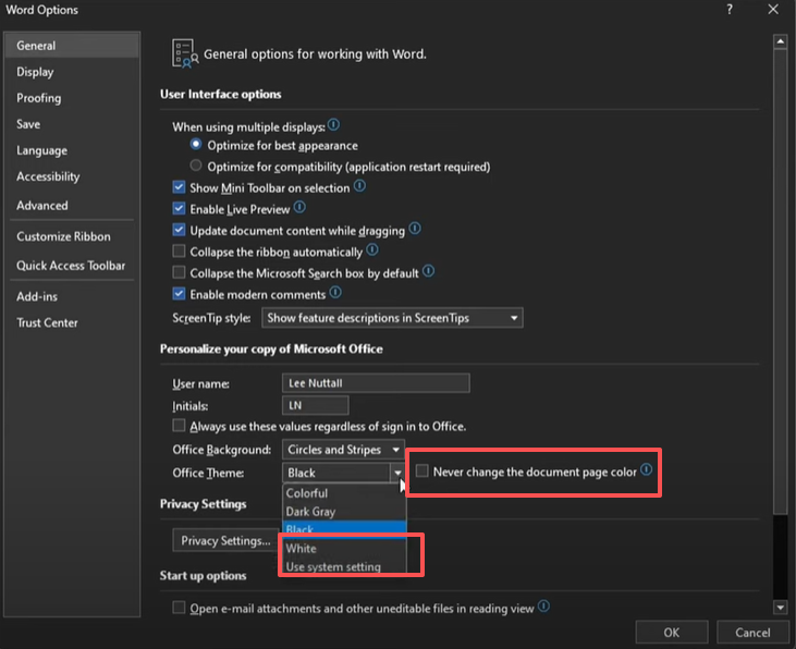 How to Remove Dark Mode in Word Permanently