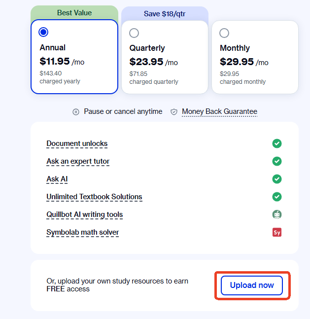 select Upload now