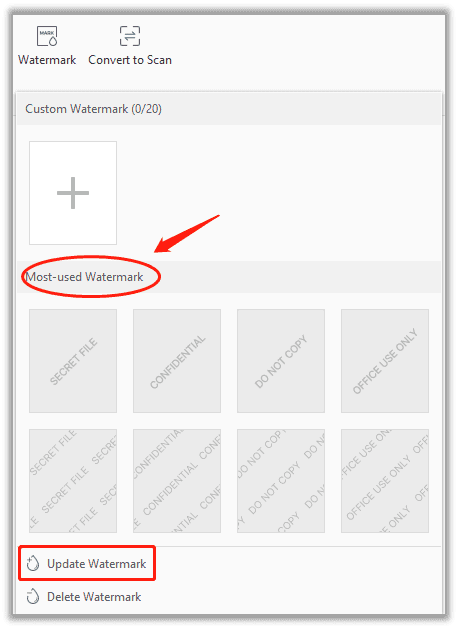How to update PDF watermarks in SwifDoo PDF