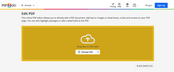 How to Use the Online PDF Editor PDF2Go 1