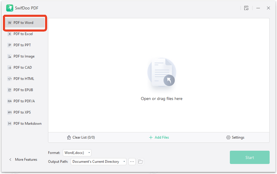 swifdoo pdf to word converter