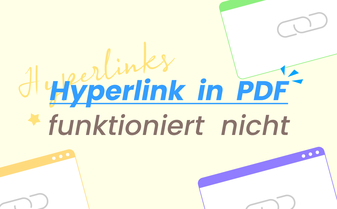 Hyperlinks in PDF funktionieren nicht