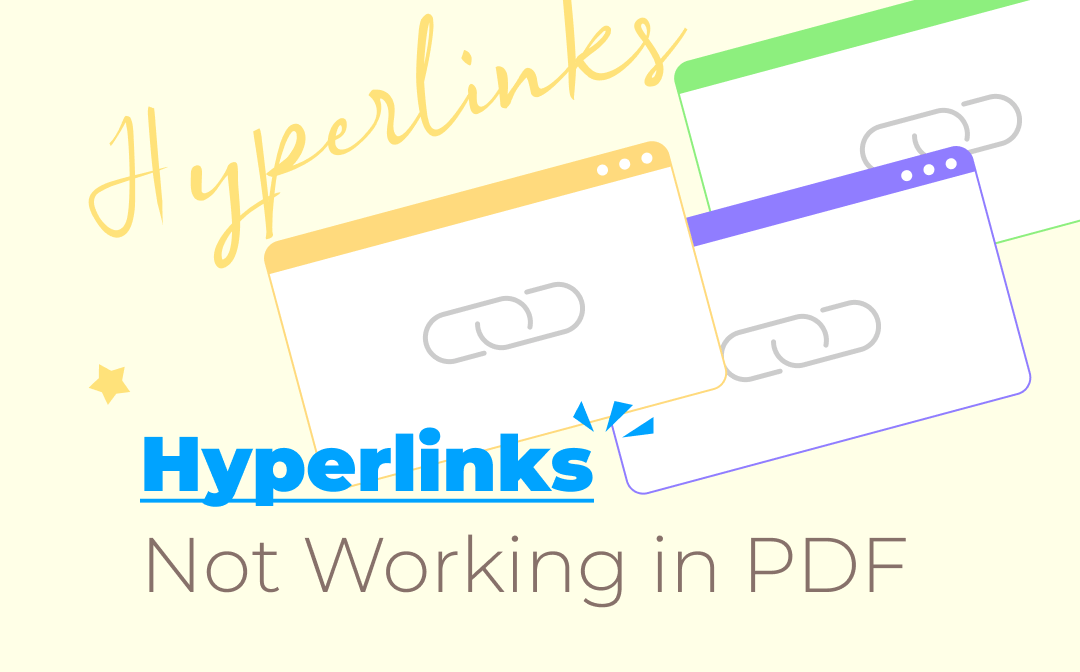 Hyperlinks not working in PDF