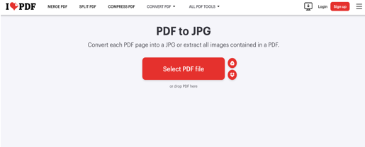 iLovePDF PDF to JPG 1