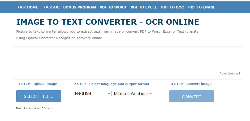 Image to Word converter: Online OCR
