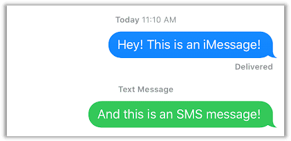 iMessage VS SMS text message