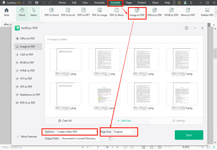Increase PDF Size to 1 MB on Windows 2