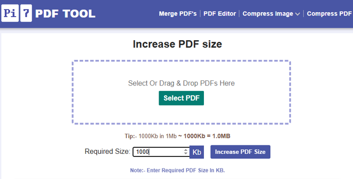 How to Make a PDF Size Increase Up to 1 MB Online 1
