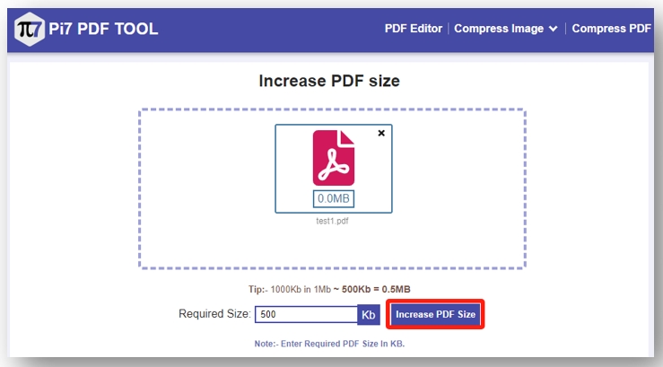 Increase PDF size to 500KB on mobile