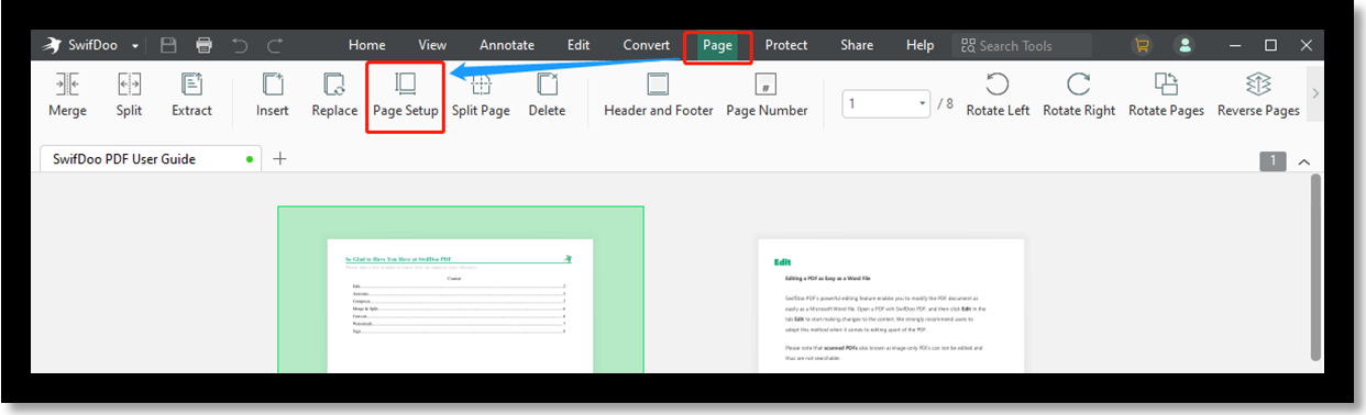 Increase PDF size with SwifDoo PDF step 2