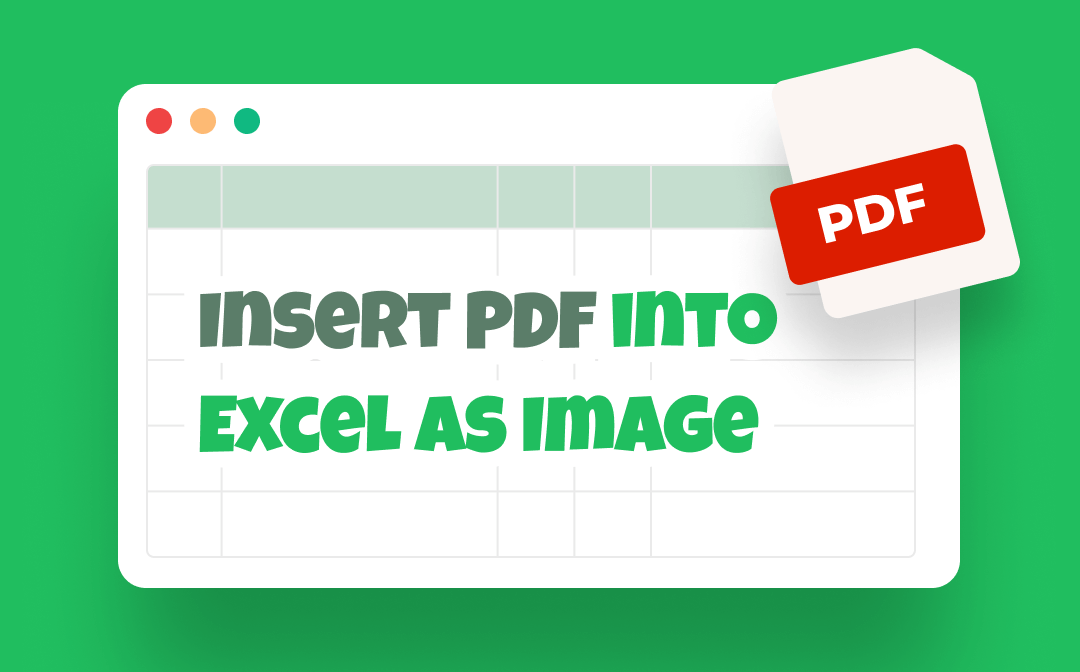 Insert PDF into Excel as Image