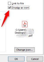 Insert PDF into Excel as an Object 3