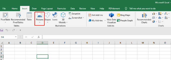 Insert a PDF into Excel By Hyperlinking to a Picture 1