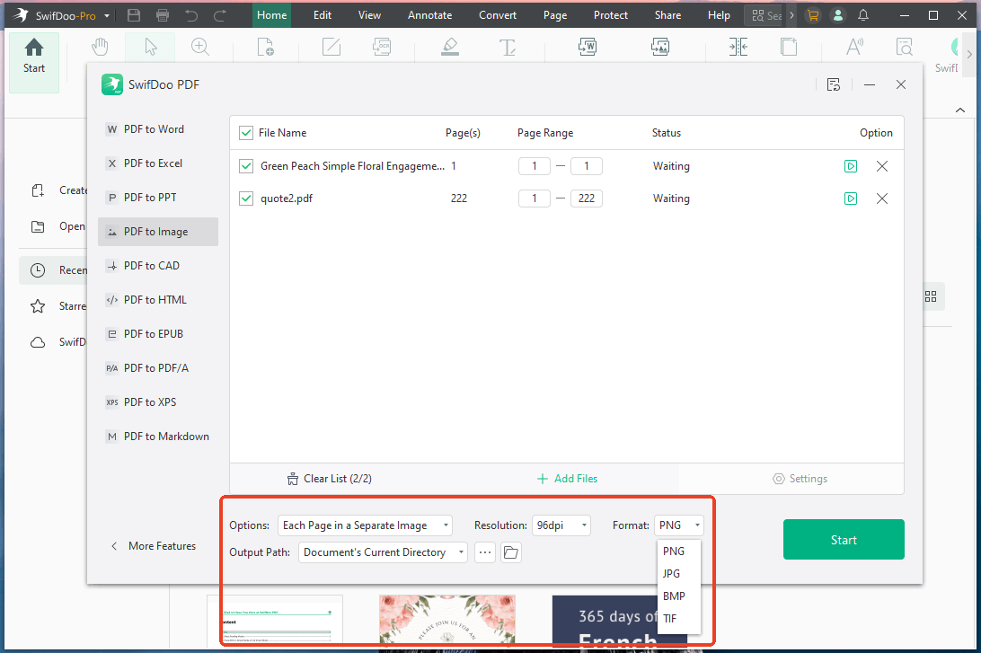 Conversion Setting