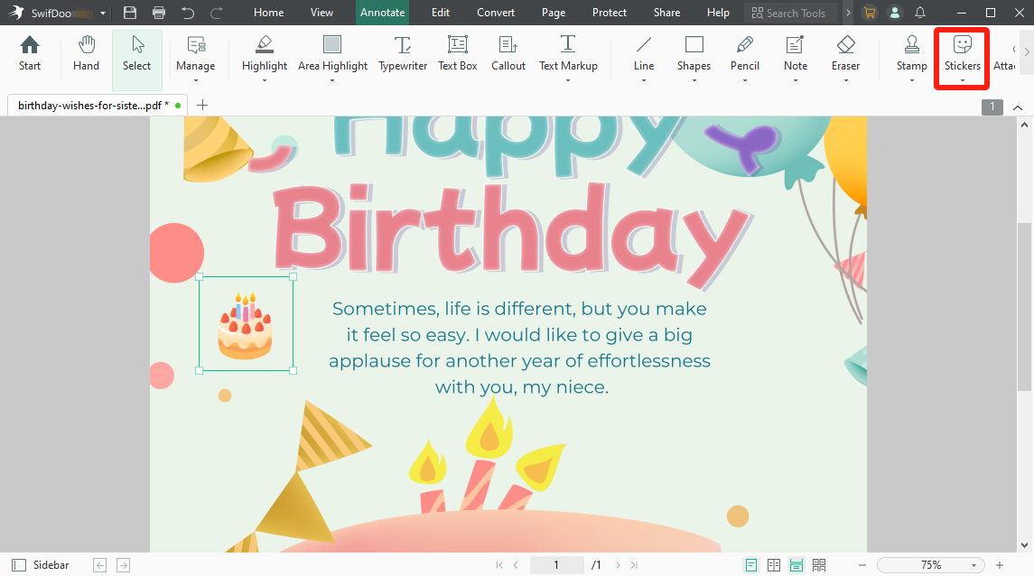 Inspirational birthday wishes how to edit in card 2