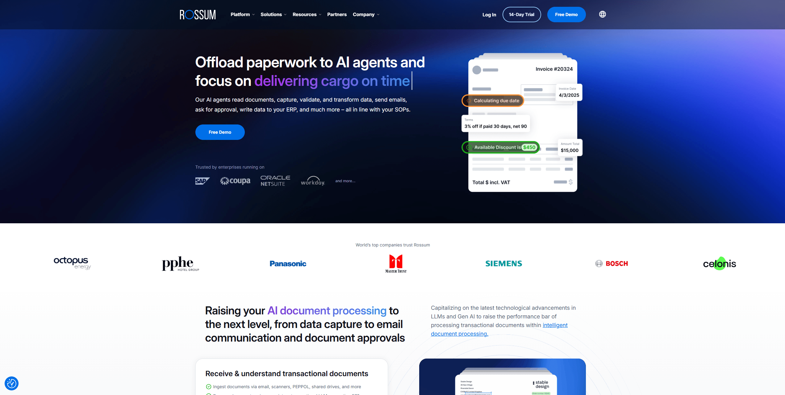 Rossum AI invoice scanning software