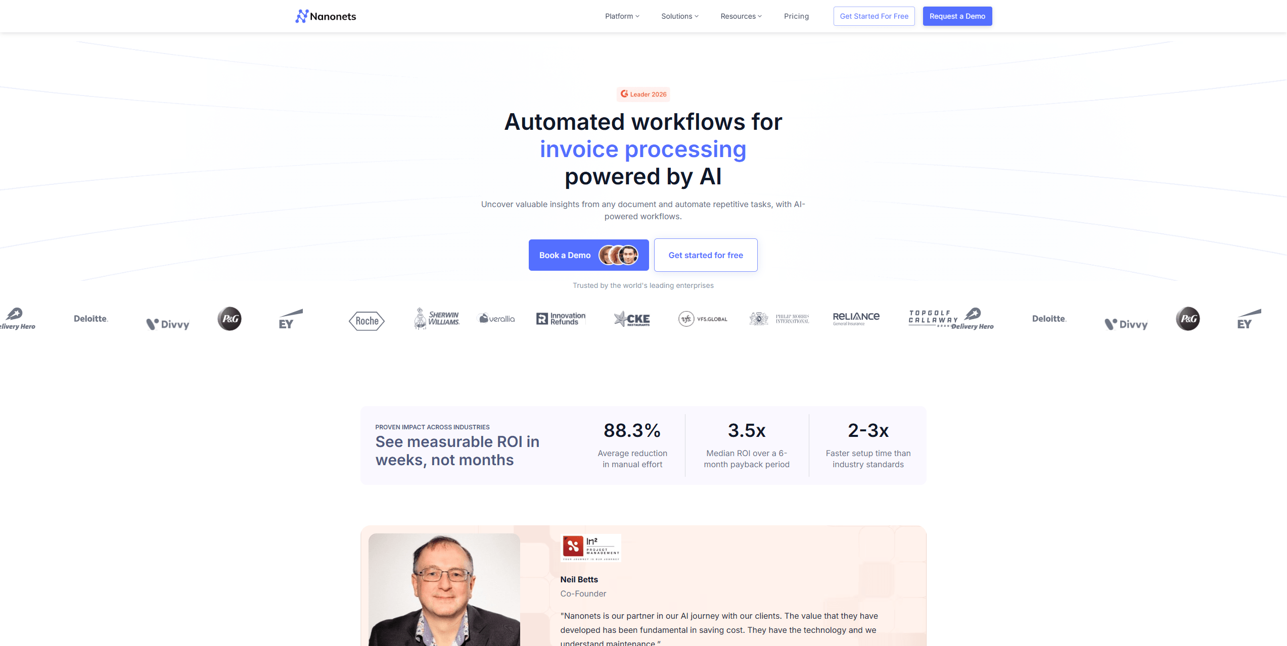 Nanonets ocr invoice scanning AI