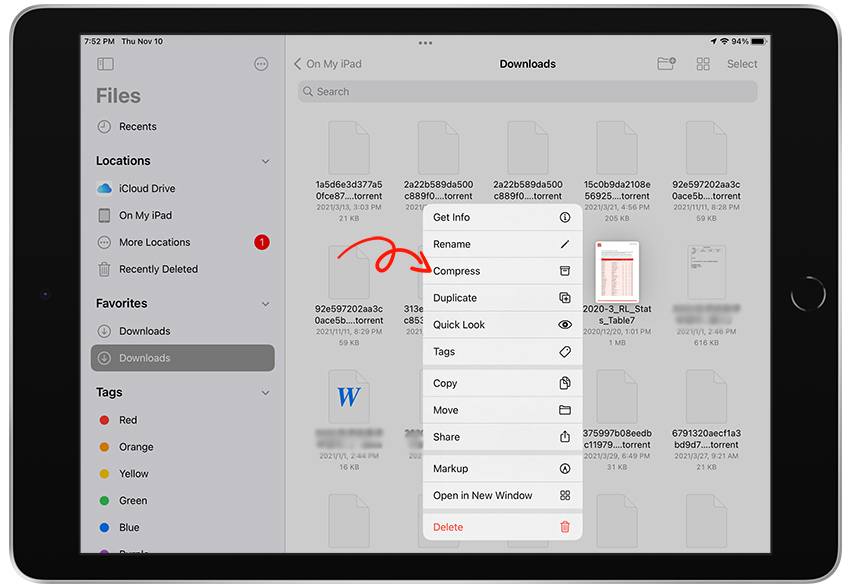 iPadOS 16 unterstützt jetzt auch die Komprimierung von PDFs. 