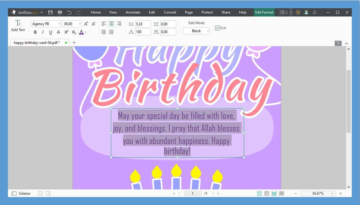 Islamic birthday wishes how to write on image