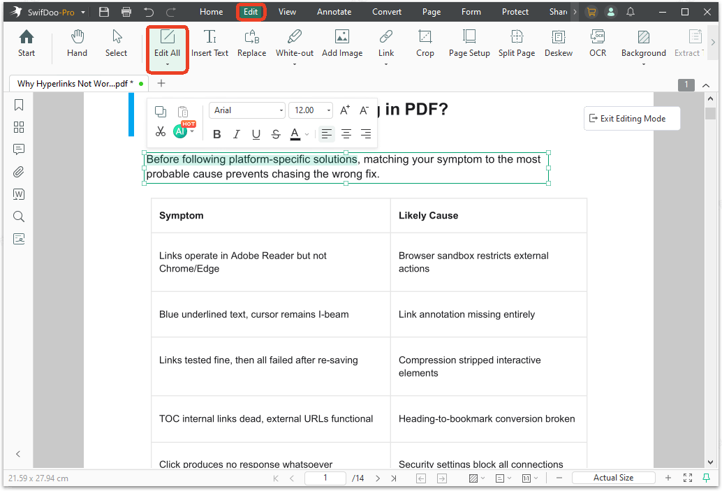 open your PDF in SwifDoo PDF